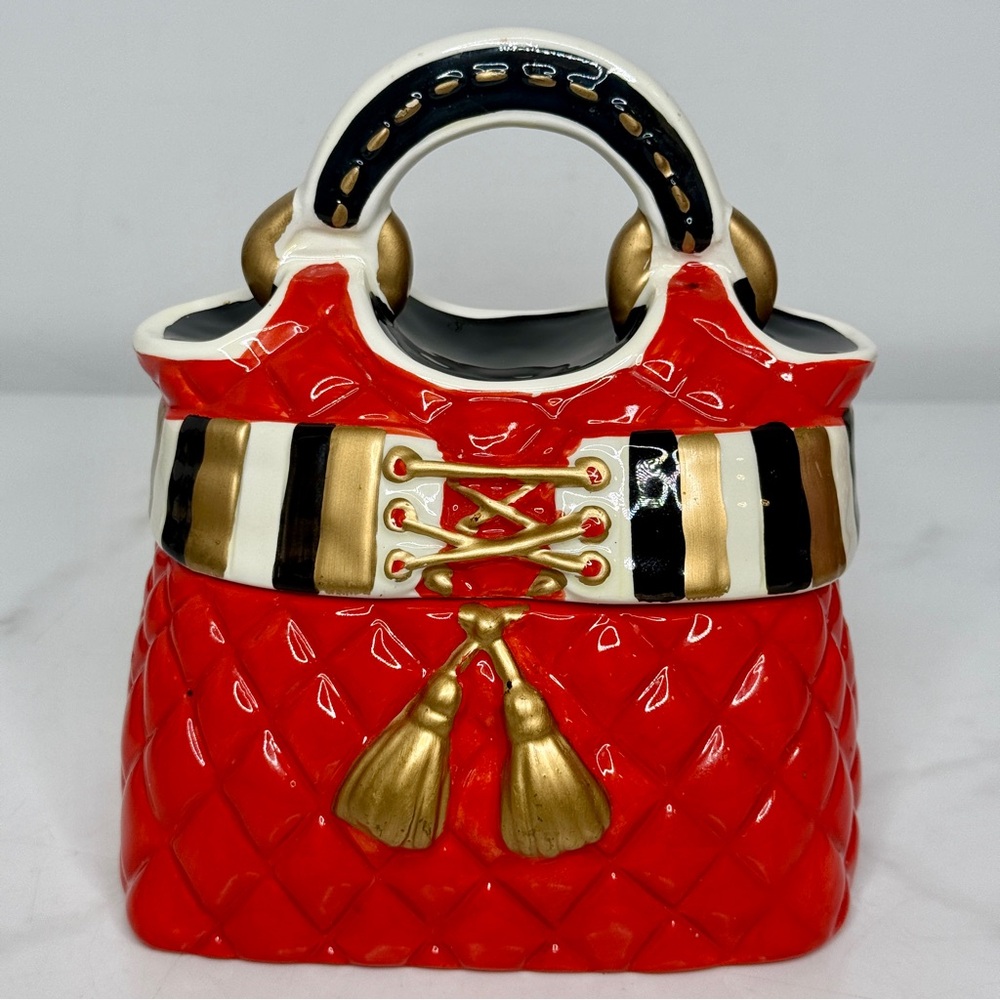 Vintage David’s Cookies designer purse cookie jar